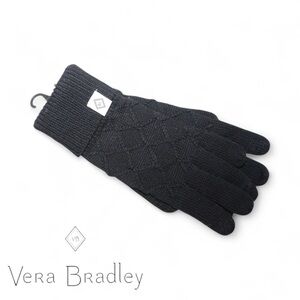 Vera Bradley NWT Black Knit Tech Gloves